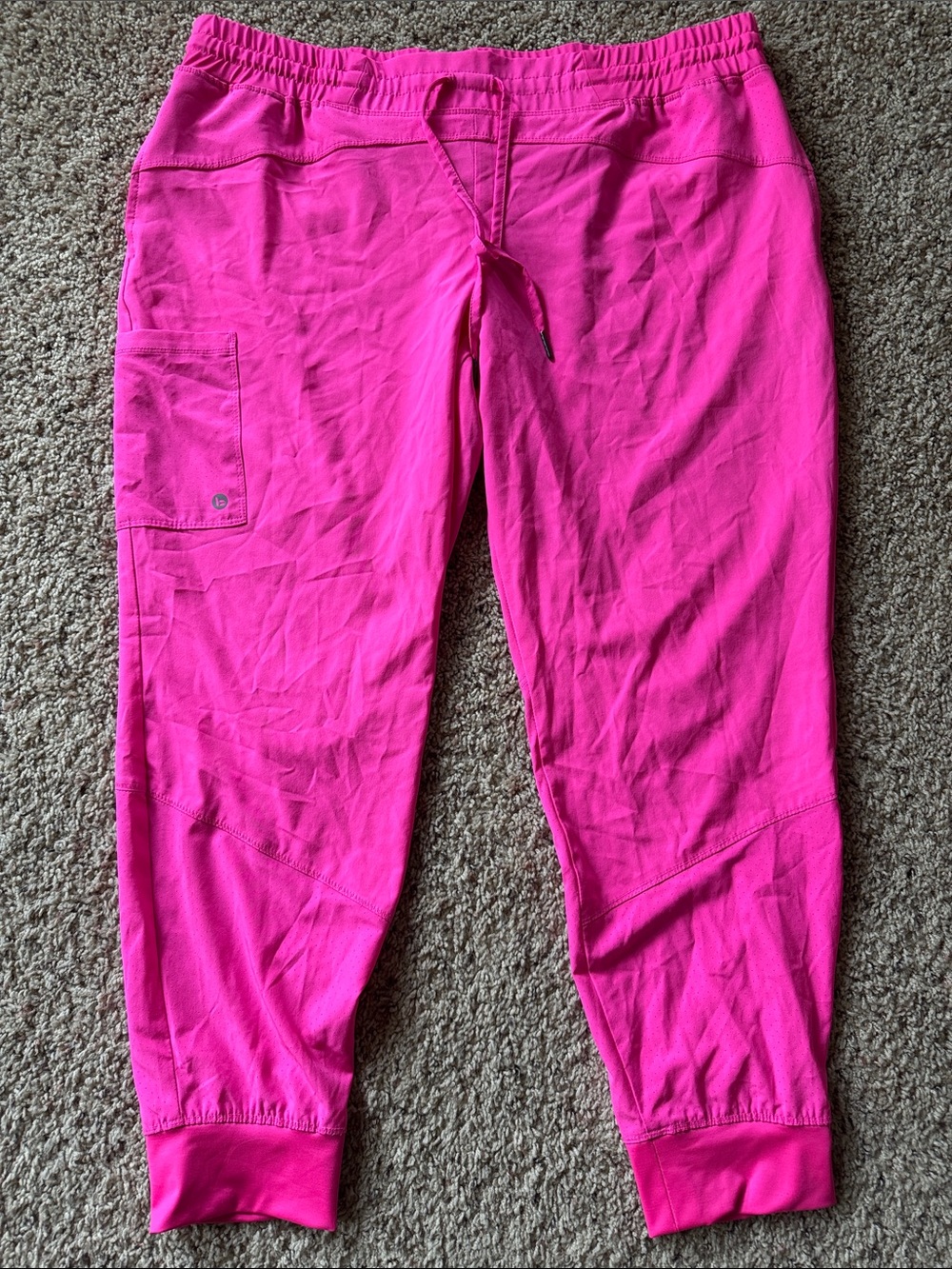 Neon Pink Drawstring Jogger Pant